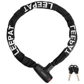 Zapięcie Rowerowe Łańcuch na Szyfr i Klucz Hartowana Stal 120cm Czarny