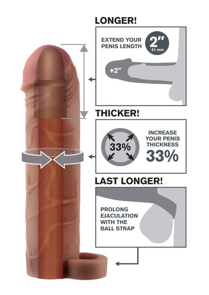 Stymulator-Fx Perfect 2"""" Ext With Ball Brown zdjęcie 6