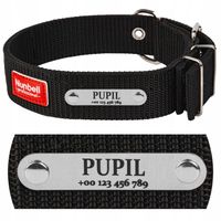 OBROŻA dla psa Z GRAWEREM Imieniem i numerem telefonu DUŻA CZARNA 60cm L