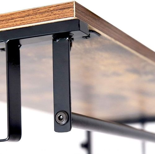 Wieszak ścienny z półką, drążkiem i haczykami, 66 cm na Arena.pl