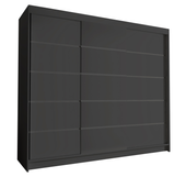 Szafa przesuwna DAVOS VII 250cm - garderoba- CZARNY