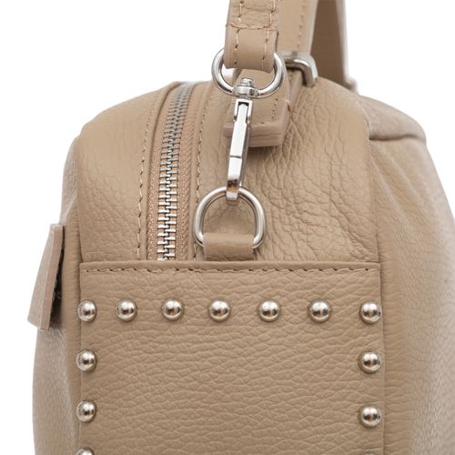 VERA PELLE torebka skórzana kuferek listonoszka z paskiem V167 czerwona na Arena.pl