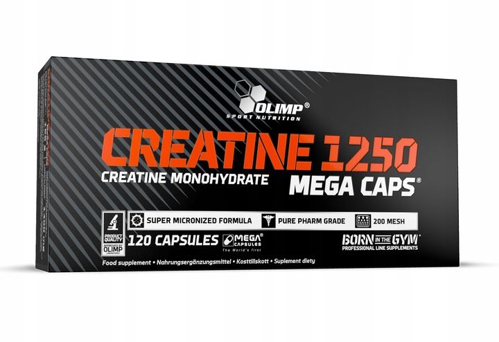 OLIMP CREATINE MEGA CAPS 2x120kaps KREATYNA MONOHYDRAT MONO zdjęcie 9