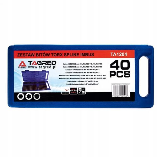 KLUCZE TORX SPLINE IMBUSOWE 40 el. CrV WYS. JAKOŚĆ na Arena.pl