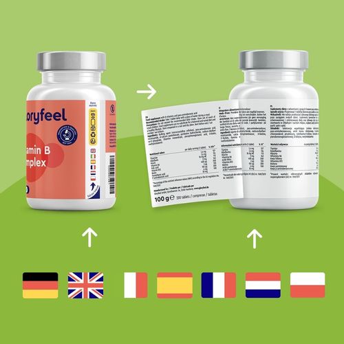 WITAMINA B COMPLEX B1 B3 B6 B12 odporność vegan 200 tabletek gloryfeel na Arena.pl