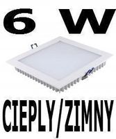 PANEL, PLAFON DIODOWY LED 6 W ZIMNY/CIEPŁY W-WA