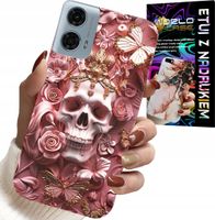 ETUI DO MOTOROLA MOTO G85 5G - KOBIECE, MODNE WZORY, CZASZKA W RÓŻE