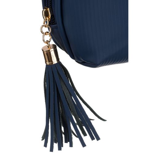 granatowa kosmetyczka z materiału syntetycznego zamykana suwakiem na Arena.pl