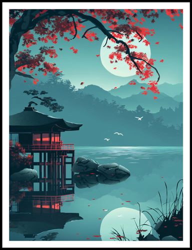 Plakat 75x100cm Japoński Pawilon na Arena.pl