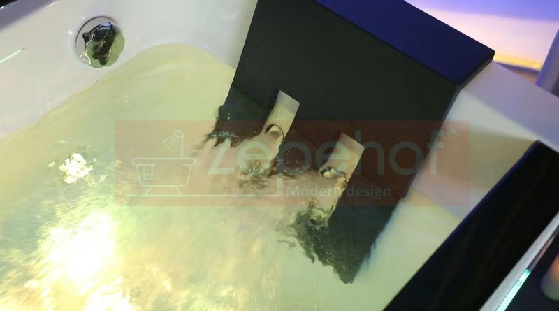 Wanna z hydromasażem EBX-7066 white prostokątna 170cmx78cmx61cm Wodosp zdjęcie 4