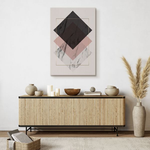 Obraz Na Płótnie Abstrakcja Pastele Marmur Styl Glamour 40cm x 60cm zdjęcie 7