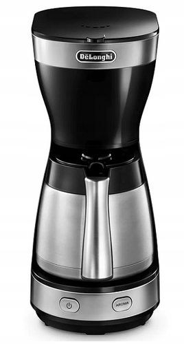 Przelewowy Ekspres do Kawy czarny termiczny dzbanek DeLonghi ICM16710 (P) na Arena.pl