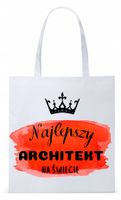 Dla Architekta Na Prezent Torba Eco Biała Shopper Z Nadrukiem Ze Zdjęciem
