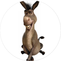 Opłatek na tort Urodziny Osioł Shrek Postać