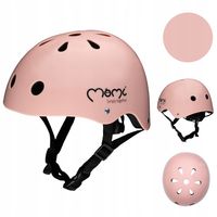 2 x KASK DZIECIĘCY ROWER HULAJNOGA - MoMi MIMI RÓŻOWY MAT - ABS EPS 47-58cm