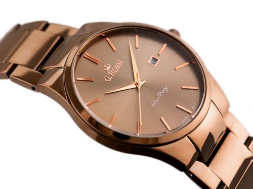 ZEGAREK G. ROSSI - 8245B2-2B3 (zg259f) brown + BOX na Arena.pl