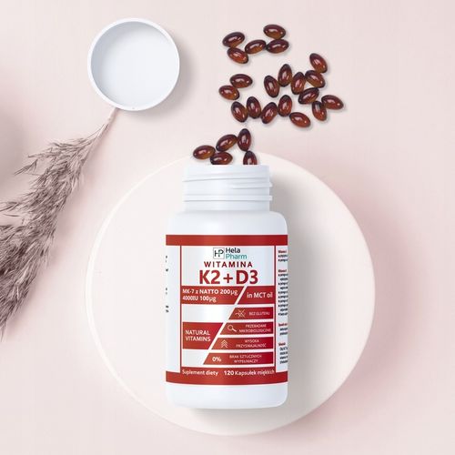 K2 MK-7 200µg+D3 4000IU 100µg w oleju MCT 360 kaps na Arena.pl