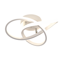 Lampa Sufitowa LED 30W 4500K 30cm Kształt Kwiatu Chrom Aluminium Akryl