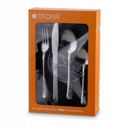 TADAR ERIE II SZTUĆCE KOMPLET 24 EL PUDEŁKO DLA 6 OSÓB POŁYSK na Arena.pl