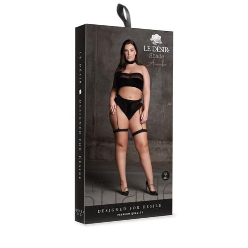 ananke xii - three piece with choker, bandeau top and pantie with garters na Arena.pl