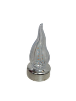 Świeca LED Srebrna Z Ruchomym Płomieniem Lampa Dekoracyjna SUBITO 15 cm wys