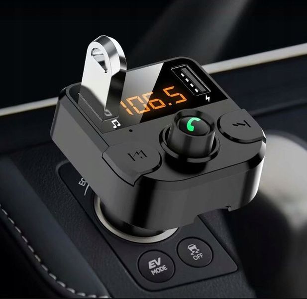 Transmiter Bluetooth FM Ładowarka 2xUSB LCD MP3 zdjęcie 5