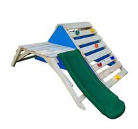 plac zabaw do ogrodu first MAŁPISZON drewno/ ślizg zielony