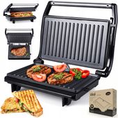 GRILL OPIEKACZ ELEKTRYCZNY 1500W KONTAKTOWY MOCNY