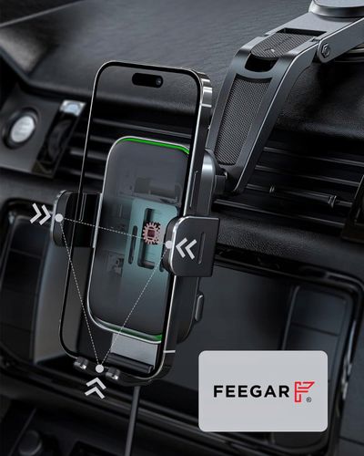 Uchwyt Samochodowy Na Telefon Feegar Qh400 Ładowarka Indukcja Szyba Kokpit na Arena.pl
