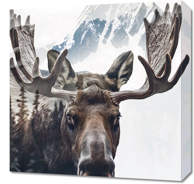 Obraz 50x50cm Łoś Duch Lasu zdjęcie 1