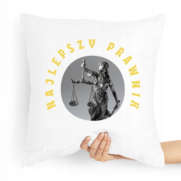 Poduszka Prezent Dla Prawnika Najlepszy Prawnik Z Nadrukiem Ze Zdjęciem zdjęcie 1