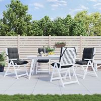 Poduszki na krzesła z niskim oparciem, 4 szt., antracytowe