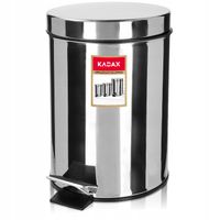 KOSZ NA ŚMIECI 5L ŁAZIENKOWY Z PEDAŁEM KUBŁEM STALOWY DO ŁAZIENKI