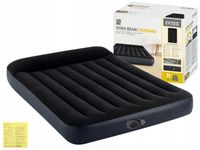 Materac Dmuchany Welurowy do Spania Dwuosobowy Łóżko z Pompką 230V