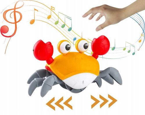 UCIEKAJĄCY PEŁZAJĄCY KRAB CHODZĄCY ZABAWKA INTERAKTYWNA dla DZIECKA LED XL na Arena.pl