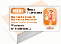 Wizytówki firmowe 200 szt DUŻO WZORÓW do wyboru ODZIEŻ UŻYWANA