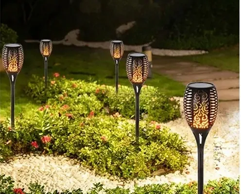 Pochodnie lampy solarne efekt płomienia 50cm na Arena.pl