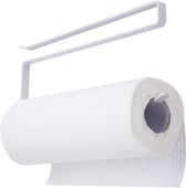 tg66801 uchwyt na ręcznik papierowy wieszak biały przykręcany podszafkowy