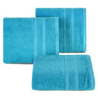 Ręcznik kąpielowy frotte z ozdobną bordiurą MILO 100X150 niebieski