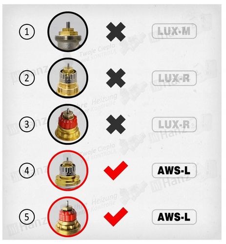 AWS-L Głowica Regulator Pokrętło M30x1,5 Grzejnikowa UNIWERSALNA na Arena.pl