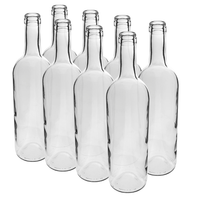 butelka na wino bordeaux 8szt. 750ml biała