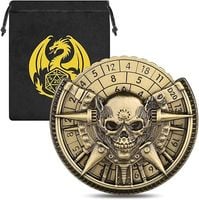 SPINNER METALOWY DO KOŚCI CZASZKA KOSTKA Z 3 RZĘDAMI LICZB 7W1