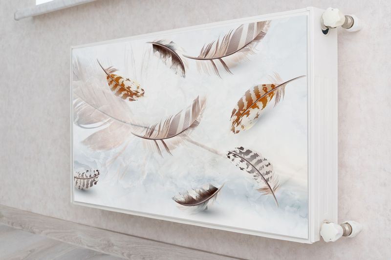 Osłona MAGNETYCZNA Na Grzejnik Pióra Styl Boho 80cm x 60cm zdjęcie 4