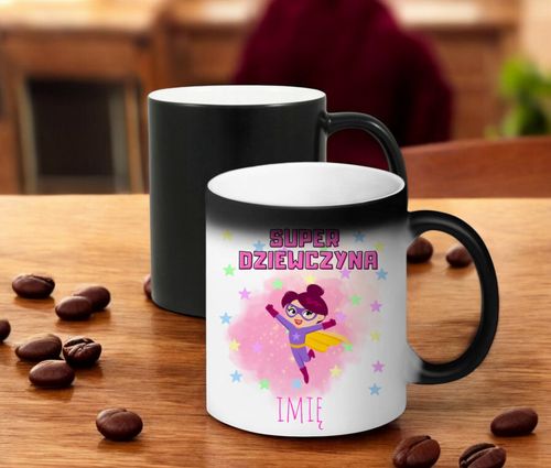 KUBEK MAGICZNY Z NADRUKIEM PREZENT DLA DZIEWCZYNY ŻONY DZIEŃ KOBIET IMIĘ na Arena.pl