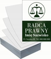 Ulotki A6 reklamowe firmowe 100 szt projekt w cenie RADCA PRAWNY nazwisko
