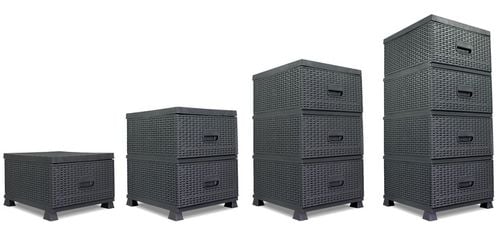 SZAFKA KOMODA REGAŁ 4 SZUFLADY DO ŁAZIENKI RATTAN na Arena.pl