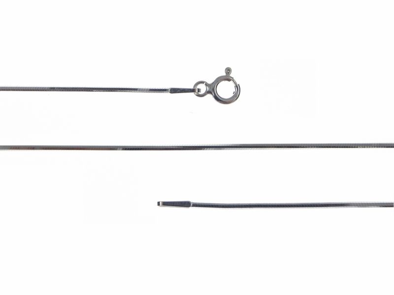 Srebrny łańcuszek linka o przekroju ośmiokątnym 50 cm srebro 925 FL011 zdjęcie 1