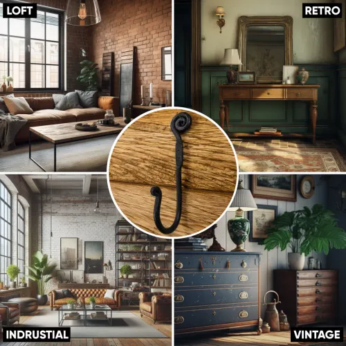 Hak John Paddle na ubrania kuty i oksydowany pojedyńczy AP14 Uniwersalny na Arena.pl