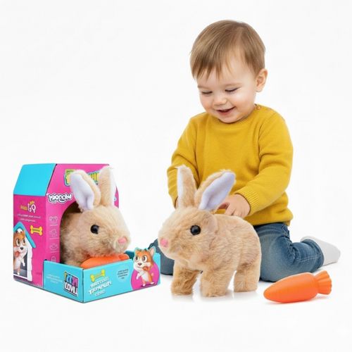 WOOPIE Króliczek Interaktywny Pluszak z Marchewką Beżowy na Arena.pl