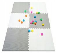 Mata edukacyjna Happy Kiddo piankowa puzzle wielokolorowa 100x100 cm